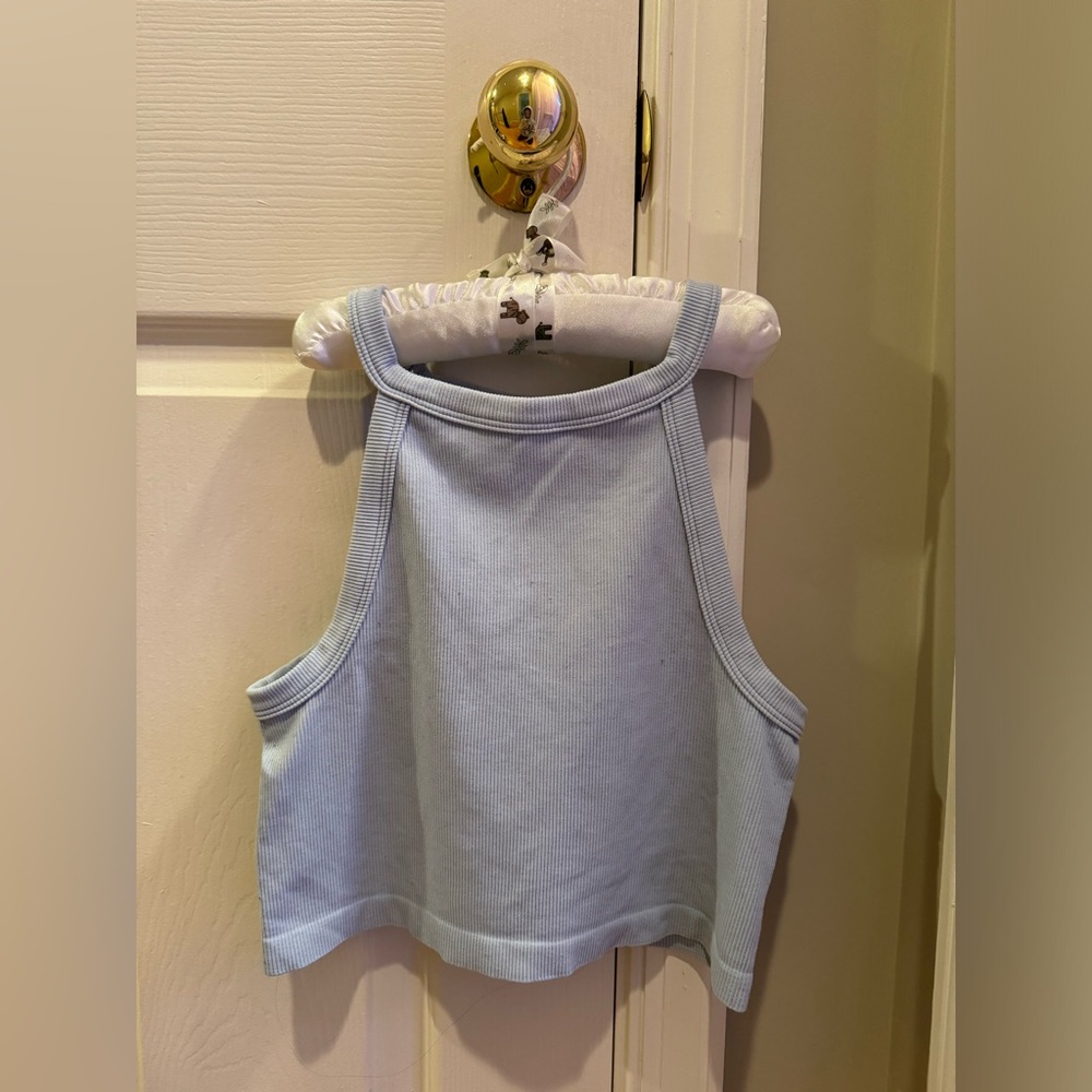 PacSun PacCares Light Blue Cropped Tank Top